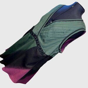 Lane Bryant Sz20 Purple And Green Beaded Top